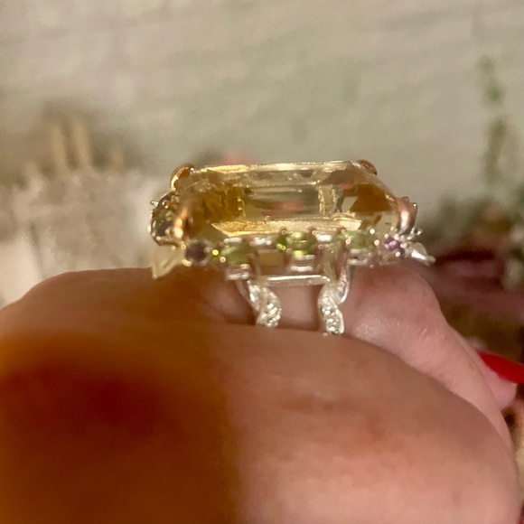 Citrine and gemstone ring - Picture 7 of 16